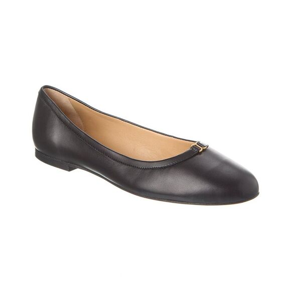 Chloé Lauren Leather Ballerina Flat, Black - Picture 1 of 5